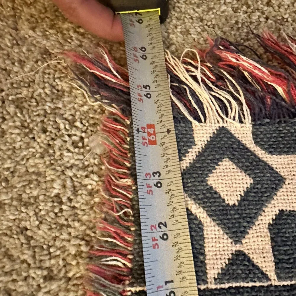 VINTAGE grannycore cottagecore Tapestry Throw woven jacquard blanket sampler